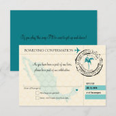 Carte d'embarquement RSVP pour le Mexique (Devant / Derrière)