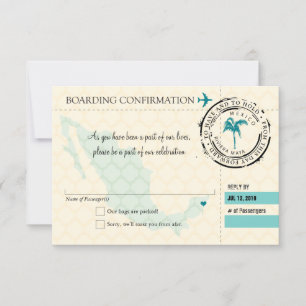 Carte d'embarquement RSVP pour le Mexique