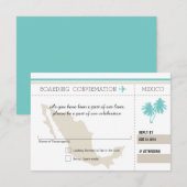 Carte d'embarquement RSVP POUR LE MEXIQUE (Devant / Derrière)