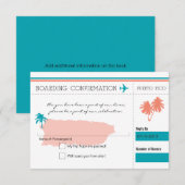 Carte d'embarquement RSVP pour Porto Rico (Devant / Derrière)