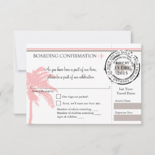 Carte d'embarquement RSVP pour République dominica