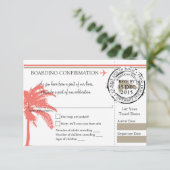 Carte d'embarquement RSVP pour République dominica (Debout devant)