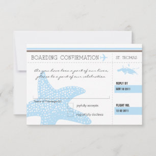 Carte d'embarquement RSVP pour ST-THOMAS