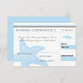 Carte d'embarquement RSVP pour ST. THOMAS (Devant / Derrière)