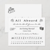 Carte d'embarquement Save the Date (Devant / Derrière)