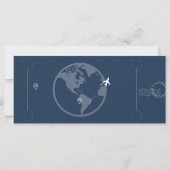Carte d'embarquement Save the Date – Navy & Or (Dos)
