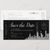 Carte d'embarquement Silver Destination New York (Devant / Derrière)