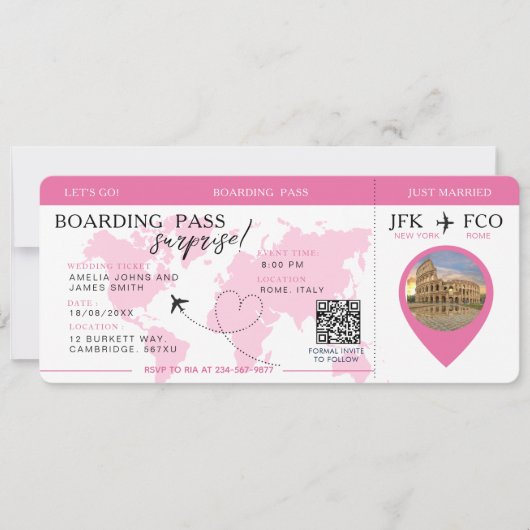 Carte d'embarquement Surprise Airline Ticket maria (Devant)