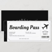 Carte d'embarquement Surprise billet de voyage avi (Devant / Derrière)