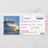 Carte d'embarquement surprise de billet de croisiè (Devant)