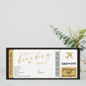 Carte d'embarquement Surprise faux billet d'avion (Debout devant)