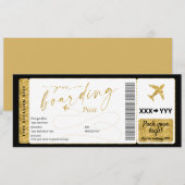 Carte d'embarquement Surprise faux billet d'avion (Devant / Derrière)