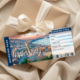 Carte d'embarquement surprise pour un voyage à Nap