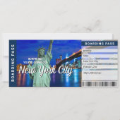 Carte d'embarquement surprise pour un voyage à New (Devant)