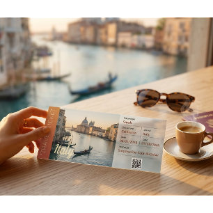 Carte d'embarquement surprise pour voyage en Itali