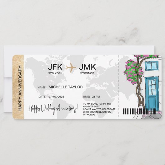 Carte d'embarquement Surprise Ticket Destination G (Devant)