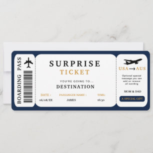 Carte d'embarquement Surprise Voyage Avion Voyage