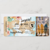 Carte d'embarquement surprise Voyage Billet Hawaii (Devant)
