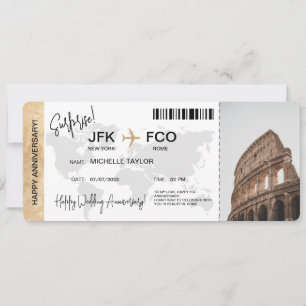 Carte d'embarquement Surprise Voyage Ticket Destin