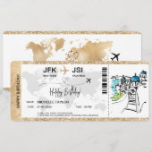 Carte d'embarquement Surprise Voyage Ticket Grèce (Devant / Derrière)