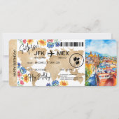 Carte d'embarquement Surprise Voyage Ticket Mexiqu (Devant)