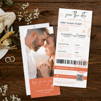 Carte d'embarquement Terracotta Destination Mariag