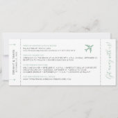Carte d'embarquement Ticket Destination Soft Green (Dos)