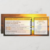 carte d'embarquement tickets mariages-invitations  (Devant / Derrière)