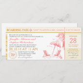 carte d'embarquement tropicale destination mariage (Devant / Derrière)