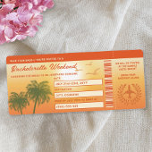 Carte d'embarquement Tropicale Getaway Faux Boardi