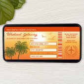 Carte d'embarquement Tropicale Getaway Faux Boardi