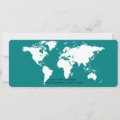 Carte d'embarquement turquoise Baby shower de voya (Dos)