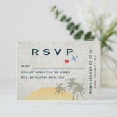 Carte d'embarquement vintage RSVP (Debout devant)
