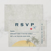 Carte d'embarquement vintage RSVP (Devant / Derrière)