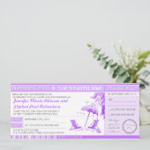 carte d'embarquement violet billets invitations ma (Debout devant)