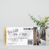 Carte d'embarquement Voyage d'anniversaire Billet (Debout devant)