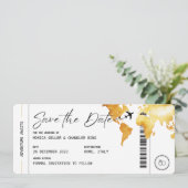 Carte d'embarquement Voyage Enregistrer la date Ma (Debout devant)