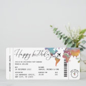 Carte d'embarquement Voyage Thème Adulte Anniversa (Debout devant)