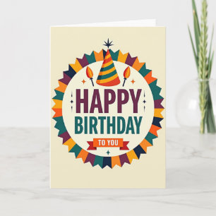 Carte d'emblème d'anniversaire douce