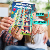 Carte Déménager de la maison à de nouvelles félicitation