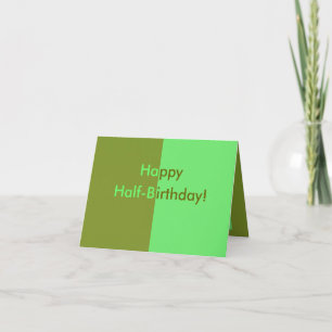 Carte demi-anniversaire