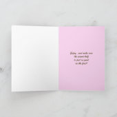 Carte demi-anniversaire — Gâteau rose d'anniversai (Intérieur)