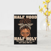 Carte Demi Hood Demi Saint Prière Chrétienne Africaine A (Fleur jaune)