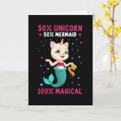 Carte Demi-licorne demi-sirène (Fleur jaune)