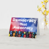Carte Democracy Not Autocracy (Fleur jaune)