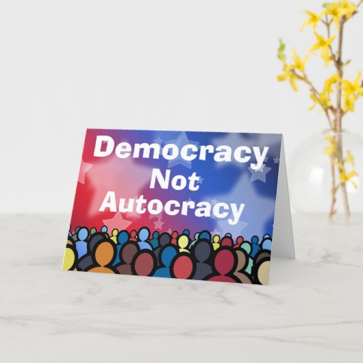 Carte Democracy Not Autocracy (Fleur jaune)