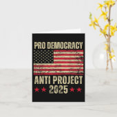 Carte Démocratie Anti Project 2025 Stop Project 2025 Ant (Fleur jaune)