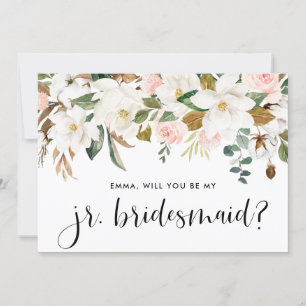 Carte Demoiselle d'honneur de Magnolia à l'aquarelle