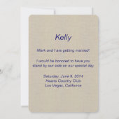 Carte demoiselle d'honneur en pots Mason Bleu Rust (Dos)