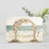 Carte demoiselle d'honneur Fleurs de mariage sur l (Debout devant)